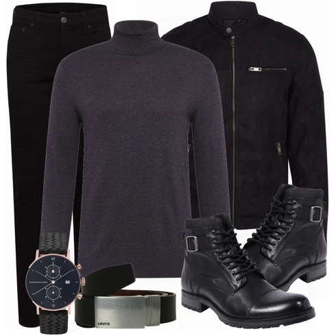 Schwarz Strickjacke Jack & Jones kombinieren