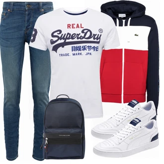 Outfit mit Grau Sneaker/Leder Sneaker Puma "Alltags Outfit"