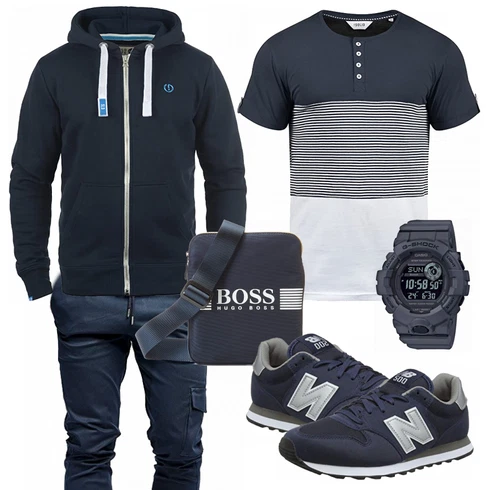 Blau Schuh Casio kombinieren