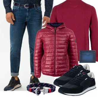 Outfit mit Schwarz Sneaker/Leder Sneaker Lloyd "Alltags Outfit"