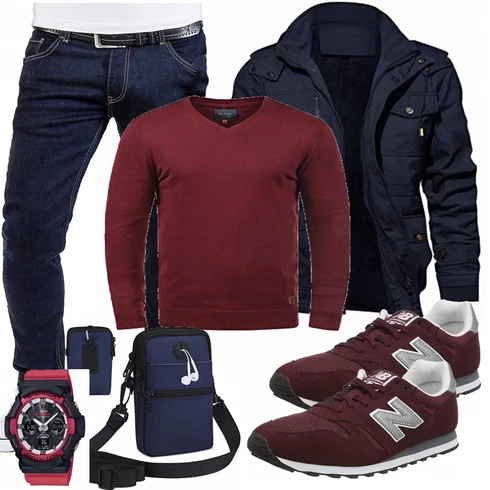 Rot Hose Blend kombinieren