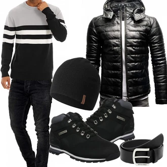 Outfit mit Blau/Schwarz Hut GIESSWEIN "Alltags Outfit"