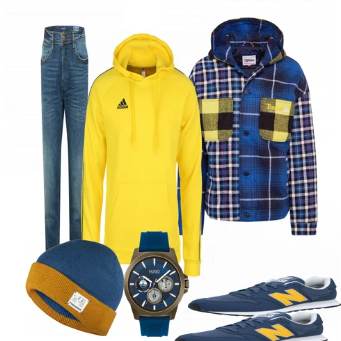 Schwarz Accessoire Uhr Hugo kombinieren