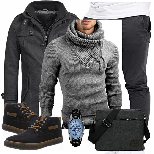 Blau Overall/Wintermantel/Winter Parka Indicode Jeans kombinieren