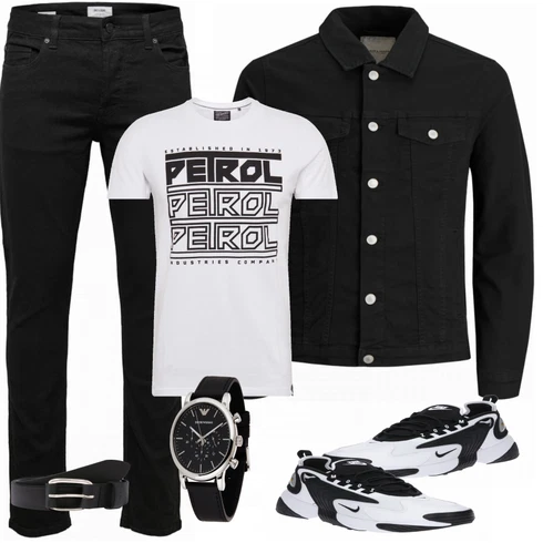 Schwarz SommerJacke Jack & Jones kombinieren