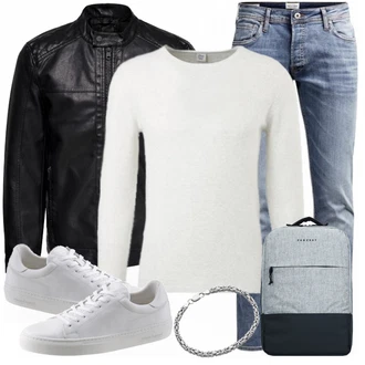 Outfit mit Grau Schmuck "Alltags Outfit"