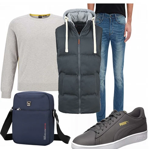 Blau Overall Blend kombinieren