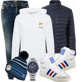 Outfit mit Weiß Reebok Classic "Alltagsoutfit"