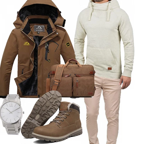 Rot Winter Parka/Regenjacke TACVASEN kombinieren