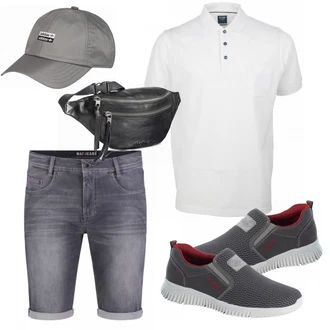 Outfit mit Blau/Grau Tigha "Alltagsoutfit"