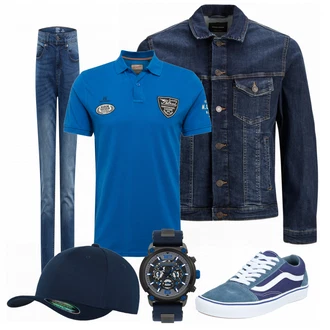 Outfit mit Blau Sneaker Vans "Alltagsoutfit"