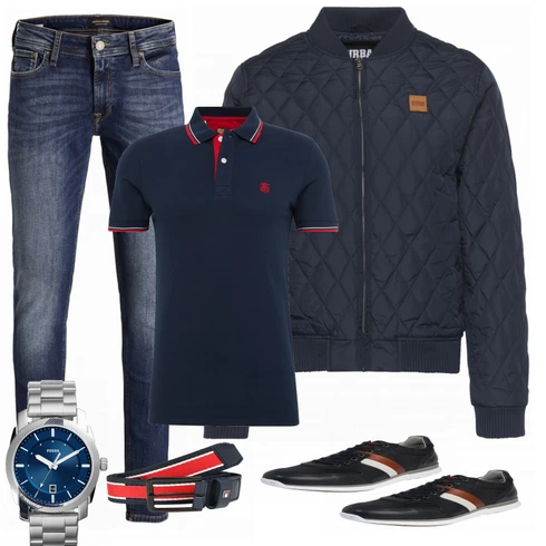 Schwarz Poloshirt SELECTED HOMME kombinieren