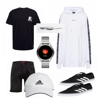 Outfit mit Grau Hut Adidas Performance "Alltagsoutfit"