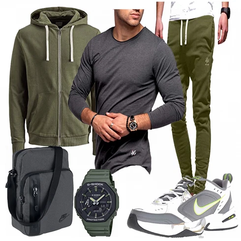 Grau/Blau Tasche Nike kombinieren