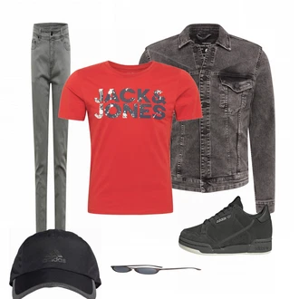 Outfit mit Blau Hut Adidas Performance "Alltagsoutfit"