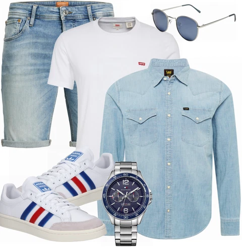 Türkis Hemd Jack & Jones kombinieren