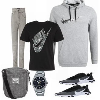 Outfit mit Grau Jeans Drykorn "Alltagsoutfit"