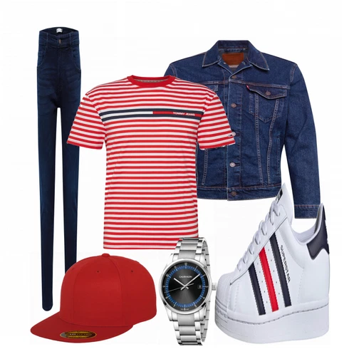 Beige T-Shirt Tommy Jeans kombinieren