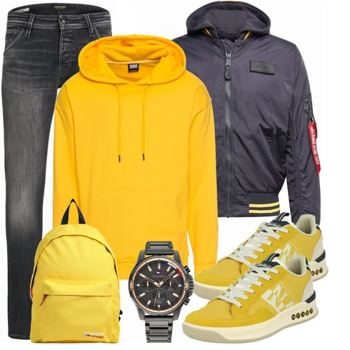 Gelb Sweatshirt Urban Classics kombinieren