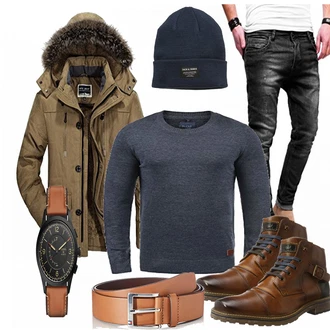 Outfit mit Grün Overall/WinterMantel/Winter Parka JEWOSOR "Almost"