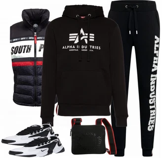 Outfit mit Blau Sneaker Nike "ALPHA"