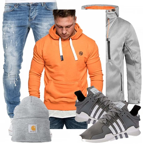 Grau Schuh Adidas kombinieren