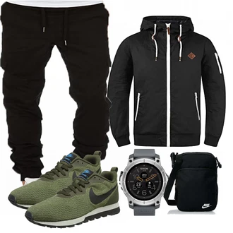 Outfit mit Blau/Grün Sneaker Nike "AMACI SONS"
