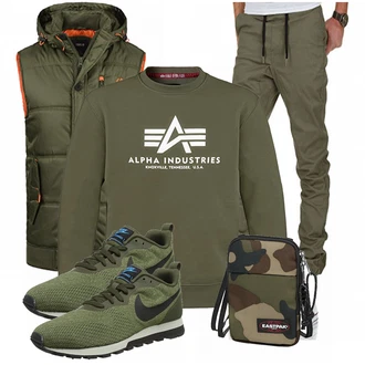 Outfit mit Blau/Grün Sneaker Nike "AmaciSons"