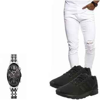 Outfit mit Schwarz Schuh Adidas "Amadou"