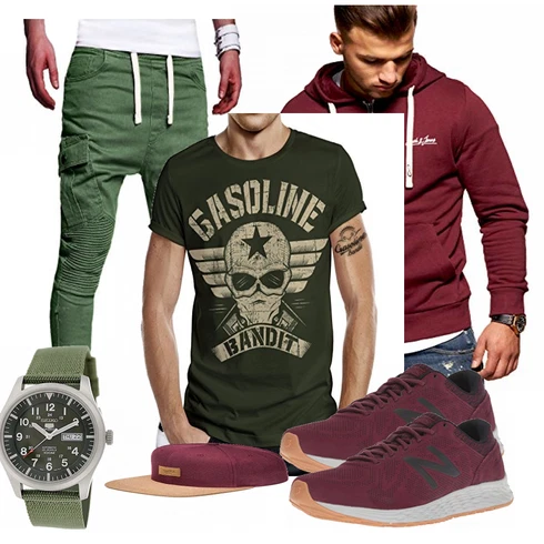 Rosa Accessoire Jack & Jones kombinieren