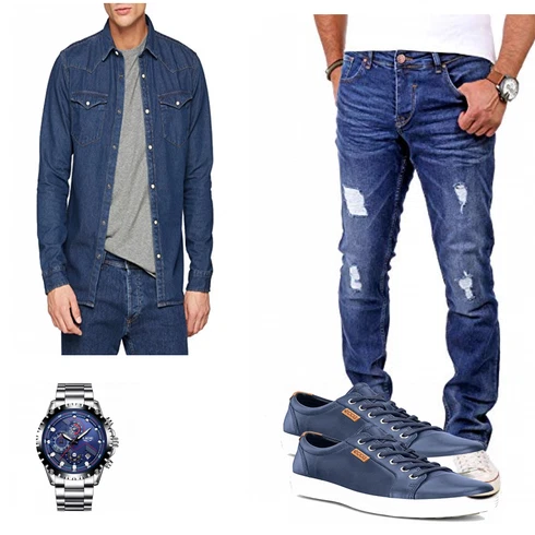 Blau Overall SELECTED HOMME kombinieren