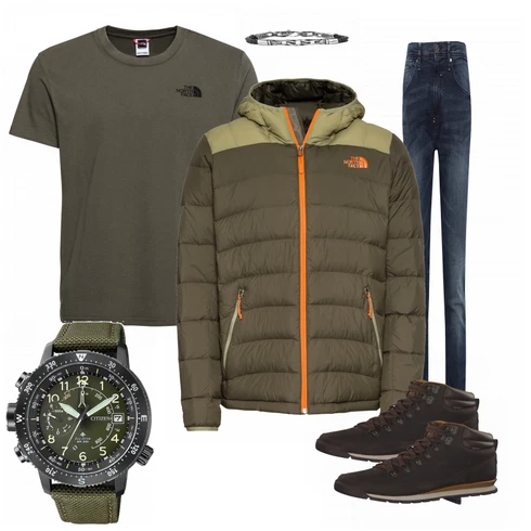 Blau Stiefel The North Face kombinieren