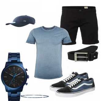 Outfit mit Grau Sneaker Vans "Antonio"
