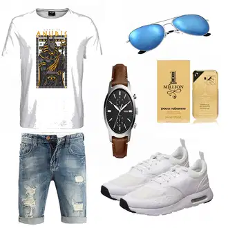 Outfit mit Gelb Accessoire Paco Rabanne "Anubis"