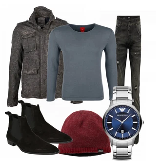 Outfit mit Grau Tigha "arewethere"