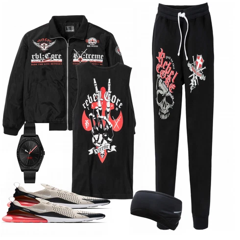 Schwarz Accessoire Uhr Hugo kombinieren
