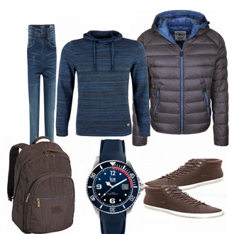 Outfit mit Braun Sneaker Lacoste "AutumnLook"