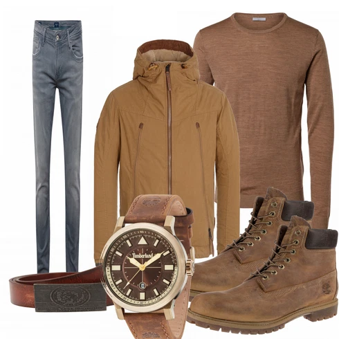 Rot/Grün Stiefel Timberland kombinieren