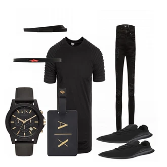 Outfit mit Schwarz Sneaker Nike "AX"