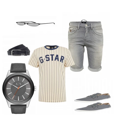 Grau Uhr Armani Exchange kombinieren