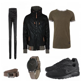 Outfit mit Blau Sneaker Nike Sportswear "Basics"