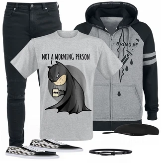 Outfit mit Grau T-Shirt Batman "Batman"