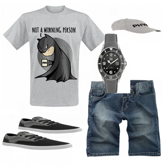 Outfit mit Grau T-Shirt Batman "Batman"