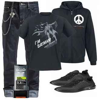 Outfit mit Schwarz T-Shirt Batman "Batman"