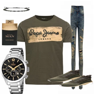 Outfit mit Blau Tigha "Batzen"