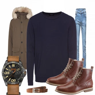 Outfit mit Rot Gürtel Diesel "Beatseb"