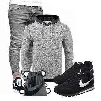 Outfit mit Blau Sneaker Nike "BEHYPE"