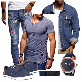 Outfit mit Blau Salewa "BEST LOOK"