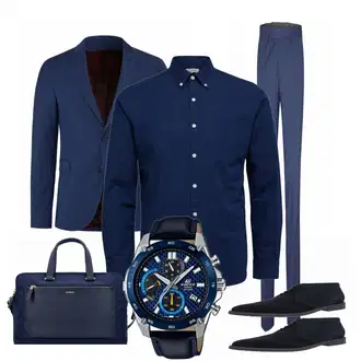 Outfit mit Blau Anzug Cinque "BEST"