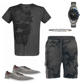Outfit mit Grau Schmuck Police "Black Premium"